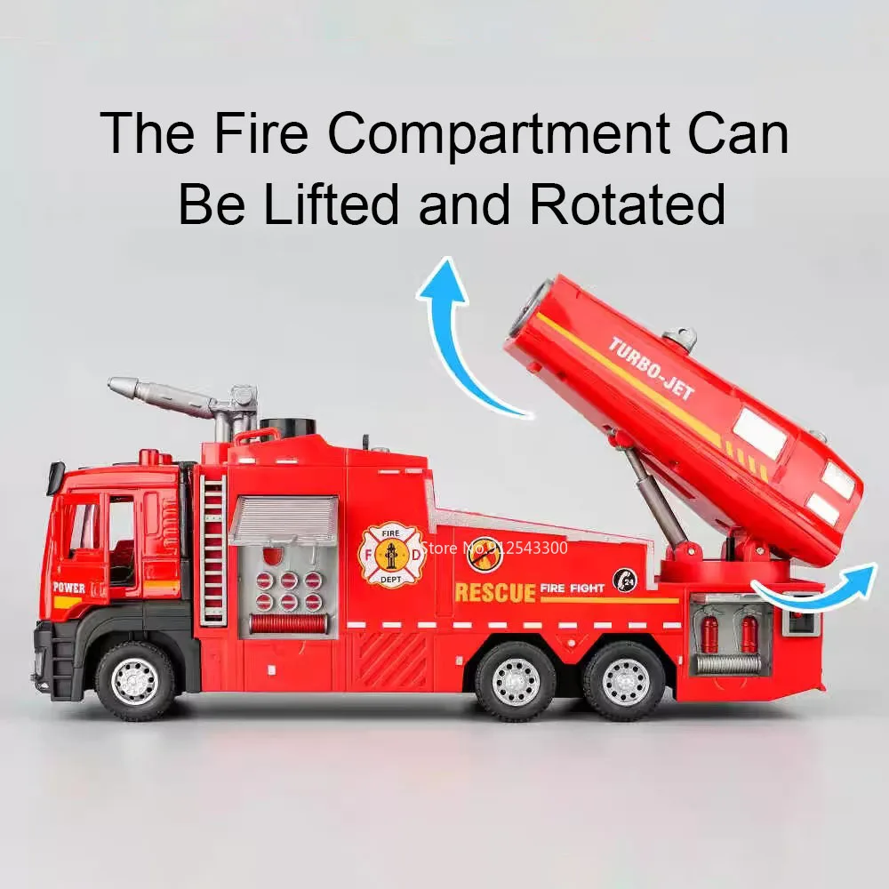 1:32 Scale Water Spray Fire Truck Model Ladder Trucks Toy Car Sound Light Pull B Review 2026: 261 Verified Reviews