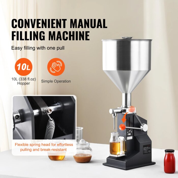 5-100ml Manual Liquid Filling Machine Paste Bottle Filler Adjustable with Hopper Review 2026: 326 Verified Reviews