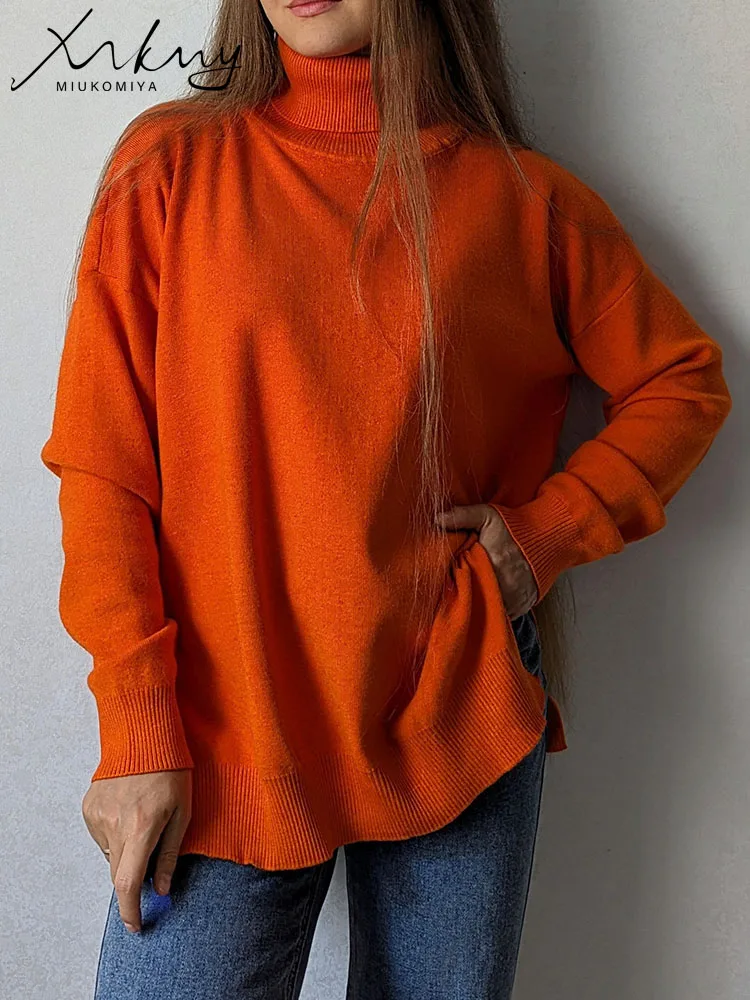 Autumn Winter Women's Sweaters Turtleneck Women Pulovers Side Split Knitted Review 2026: 390 Verified Reviews