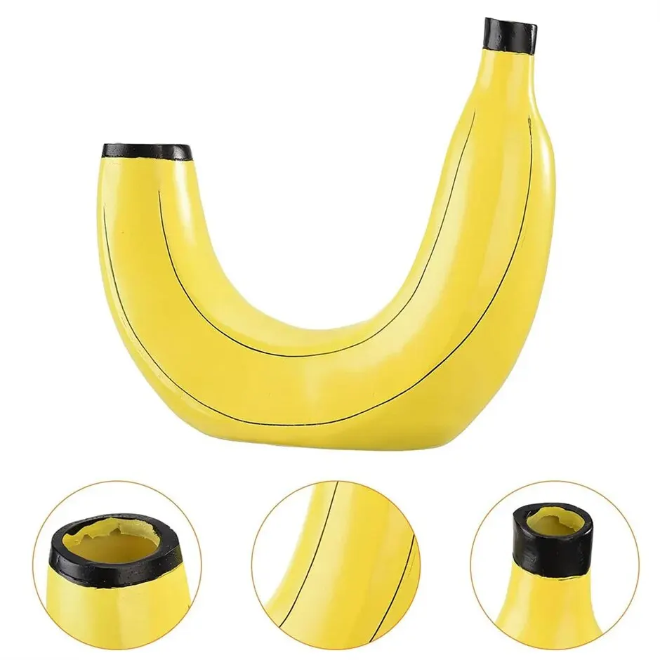 Banana Vase Resin Flower Vase Cute Banana Shape Tabletop Decorative Vase for Flo Review 2026: 172 Verified Reviews